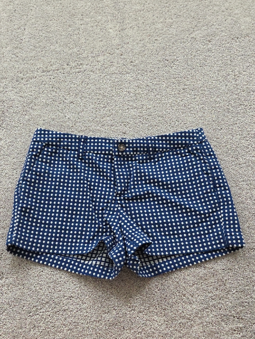 Merona Navy Blue Polka Dot Bermuda Shorts